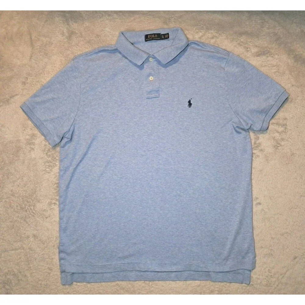Ralph Lauren Polo Shirt Mens Size XL Blue Navy Pony Casual Short Sleeve